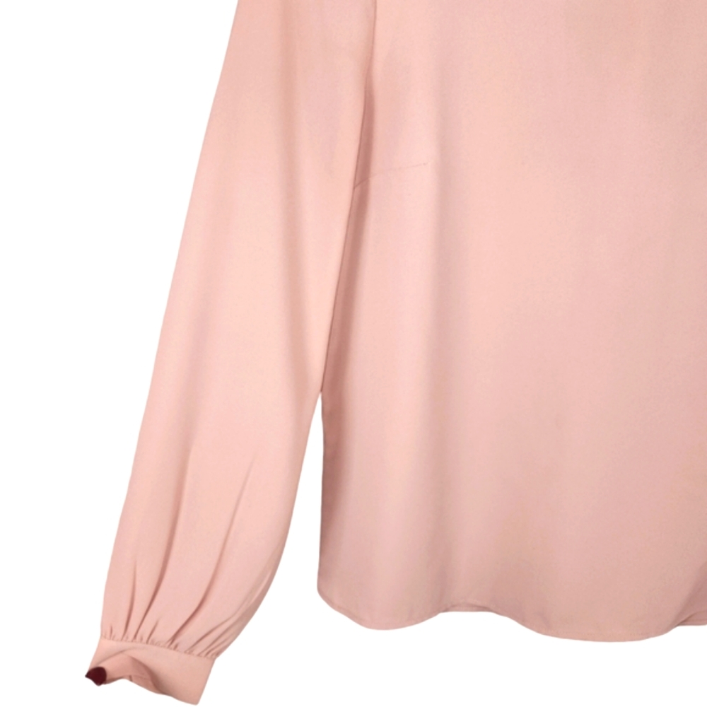 Forever21, Women's Mauve long sleeves, round neck, tie in the back of top, Sz S - Picture 5 of 5